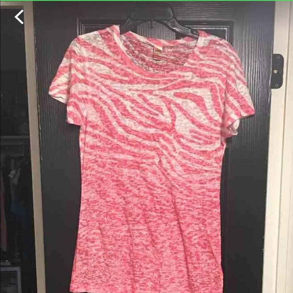 Pink And White Zebra Shirt